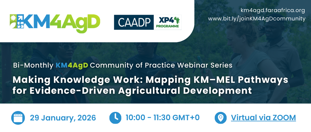 Making Knowledge Work: KM4AgD Community of Practice Launches 2026 with Practical Insights on KM–MEL Pathways